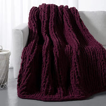 Load image into Gallery viewer, Handmade Chunky Knit Throw (4ft x 5ft)