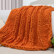 Load image into Gallery viewer, Handmade Chunky Knit Throw (4ft x 5ft)